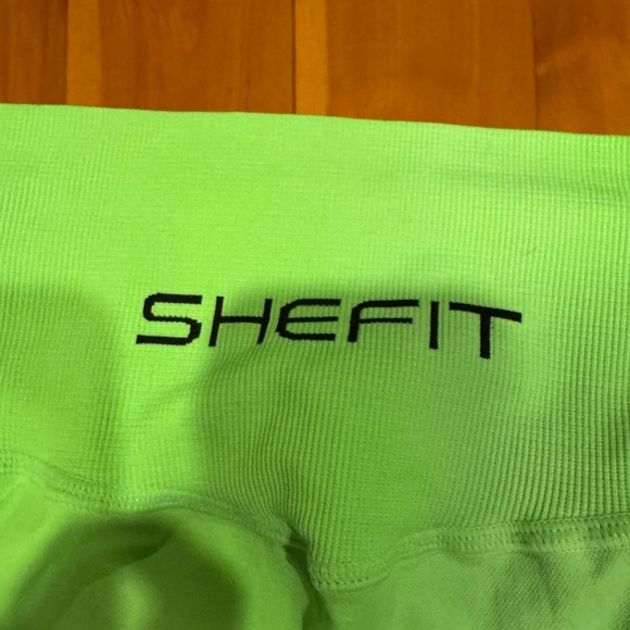 SHEFIT Neon Green Workout Leggings - Picture 7 of 10